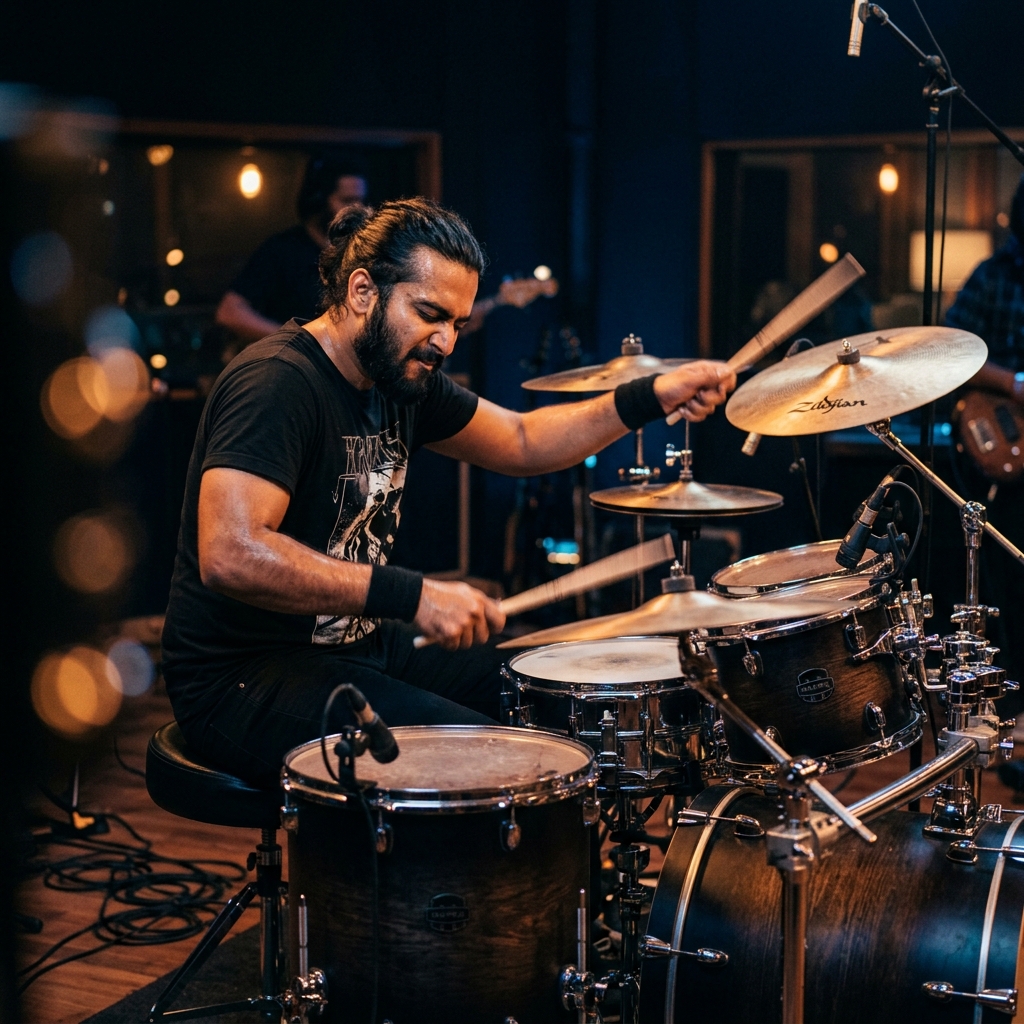 Drums class at WWAMMA School of Music, Bangalore